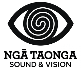 Ngā Taonga Sound & Vision logo.