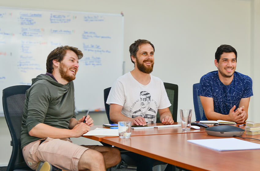 Some of the team at Wellington Ruby on Rails development company Boost.