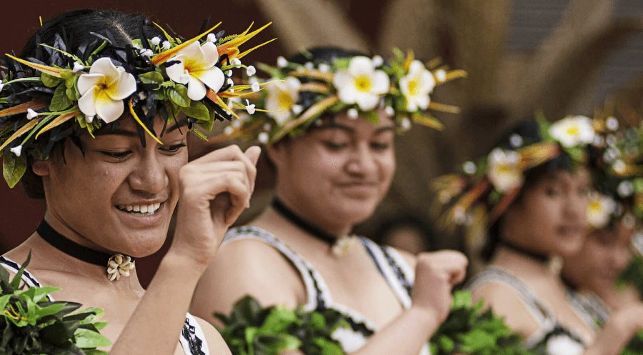 Nukulaelae Tuvalu Group performs at Pacific Arts Fono 2017. Photo by Raymond Sagapolutele.