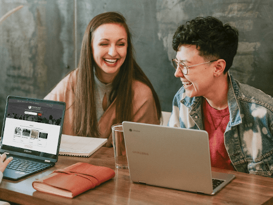 Completing a project together using images, videos and articles found on DigitalNZ.